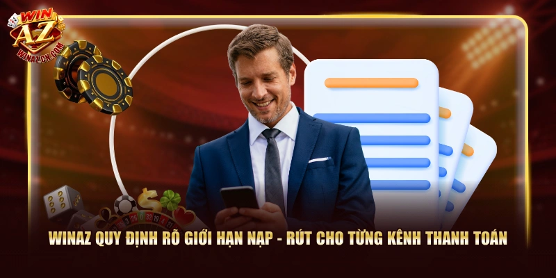 WinAZ quy định rõ giới hạn nạp - rút cho từng kênh thanh toán